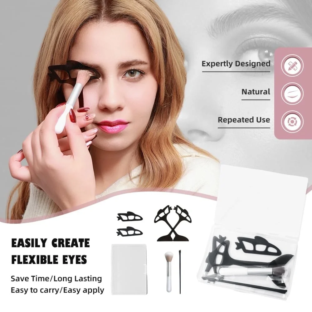 Eyeshadow Stencil And Brush Set for Eye Makeup
